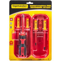 Șurubelniță Topmaster 220139 8 șurubelnițe izolate VDE 1000V cu un singur mâner
