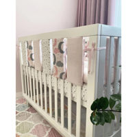 Бортик для кроватки Veres 154.05.01 Комплект Фэнс-бампер Sleepy moon pink (6ед)