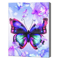 Бабочка в лиловых оттенках, 40x50 см, aлмазная мозаика