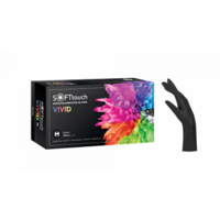 MANUSI NITRIL SOFT TOUCH VIVID, marime M, BLACK, 100buc, BM