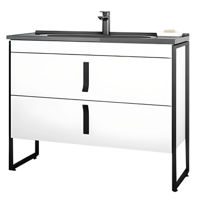 Dulap pentru lavoar Orka Modena 100 White (lavoar black)