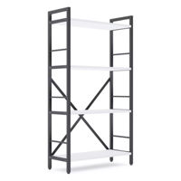 Офисный стеллаж Nex Home Raft metalic Loft 1100x600x240mm, 4 polite PAL, Anthracite/White snow