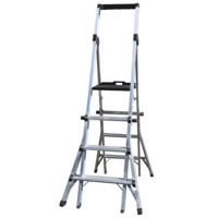 Лестница Lider-Tech LDR1400 Scara cu platforma reglabila, 4x4 trepte, H=2.24m, sarcina max.150kg