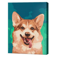 Tablou pe numere BrushMe BS51519 Pictura pe numere 40x50cm Eco Corghi in culori