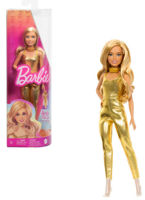 Кукла Barbie HRH19 în salopetă aurie