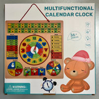 Calendar din lemn cu ceas 232-154 (7999)