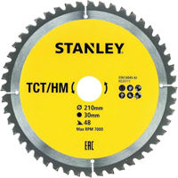 Диск отрезной Stanley STA13045-XJ Диск для циркулярной пилы TCT 210x30x48T