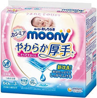 Салфетки влажные для новорожденных Moony (3x60 шт)