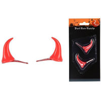 Декор Promstore 53722 Set agrafe pentru par Halloween Coarne, 2buc
