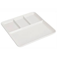 Тарелка Excellent Houseware 57484 Recipient pentru aperitiv 25.5x25x2.5cm, 4sectii, porcelan