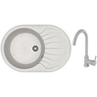 Мойка кухонная со смесителем Dr.Gans Berta 580 + SanDonna F 7073 gri