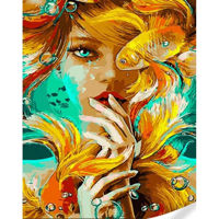 Картина по номерам Strateg R 9 /14 (GS1594)(73837) Pestisorul de aur, 40x50 cm