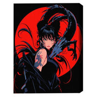 Картина по номерам BrushMe BSB0032FC 40x50сm (pânză neagră/fără cutie) Fata cu tatuajul dragonului