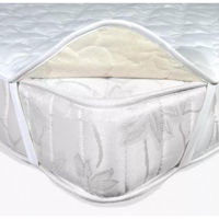 Домашний текстиль Ярослав 225412 наматрасник на резинке, овечья шерсть/бязь 200х180х20