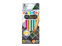 Набор карандашей цветных Carioca Metallic Maxi 6шт