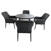 Mobilier pentru grădină Hydro S Set masa rotunda si scaune Hola Creativ, 4 persoane, Antracit