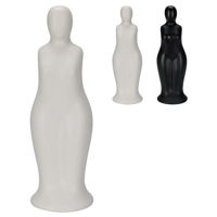 Декор H&S 51024 Statueta Silueta unei femei 22cm, ceramica, negru/alb