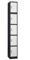 cumpără Dulap metalic pentru depozitare genți cu 5 uși, alb-gri 380x450x1850 mm în Chișinău