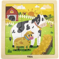 Головоломка Viga 44623 Puzzle din lemn Văcuțe 9 elem.