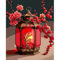 Картина по номерам Strateg R 8 /28 (DY407)(61179) Lanterna rosie, 40x50 cm