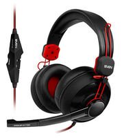 Gaming Headset SVEN AP-G777MV, 40mm drivers, 20-20000Hz, 32 Ohm, 110dB, 298g., 3.5mm, Black/Red