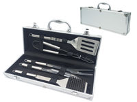 Instrumente pentru gratar BBQ 5buc, in valiza 38X14X8cm