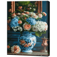 Картина по номерам Art Gallery EX8719 Buchet din hortensii 30x40cm Eco