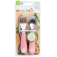 Set tacamuri din inox Munchkin Raise Pink 12+ luni