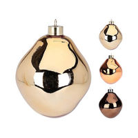 Decor de Crăciun și Anul Nou Promstore 36821 Glob pentru brad "Picatura" 100mm, sticla, gold