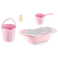 Ванночка BabyJem 439 Set pentru baie Roz, 5 piese