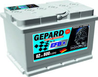 Автомобильный аккумулятор Gepard Silver 62 AH EFB START STOP 600A (240x175x189)