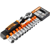 Set de unelte de mână Wokin Set de 12 chei tubulare de 3/8 cu maner cu clichet Cr-V (154820)