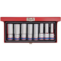 Набор головок, бит, насадок King Tony 4208MR набор торцевых головок глубоких 12 гран. 12-23мм 1/2", 8 пр.