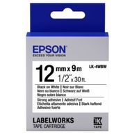 Tape Cartridge EPSON LK4WBW; 12mm/9m Strong Adhesive, Black/White, C53S654016