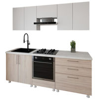 Мебель для кухни Smartex (30141) K4 220сm Alb+Stejar Deschis