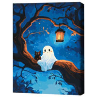 Tablou pe numere BrushMe BS54403FC 40х50сm (fără cutie) Prieteni de Halloween
