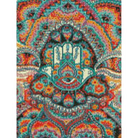 Tablou pe numere Strateg HX013 Алмазная мозайка Рука Фатимы и мандала 30x40
