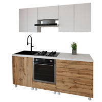 Мебель для кухни Smartex (30136) K4 200сm Alb+Stejar inchis