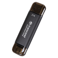 Внешний портативный SSD накопитель 2.0TB  Transcend Portable SSD ESD310C Black, USB-A/C 3.2 (71.3x20x7.8 mm, 11g, R/W:1050/950 MB/s)
