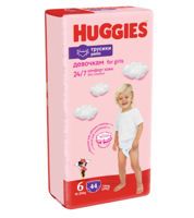 Трусики для девочек Huggies Mega 6 (15-25 kg), 44 шт