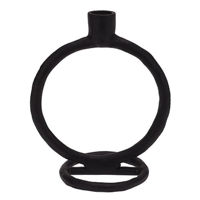 Свеча Promstore 41544 Sfesnic metalic Black Ring 15x10x19cm, negru