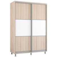 Dulap Mobildor-Lux Aron-S 1.0m-1.8m uși glisante din PAL orizontal (150x60x230H cm) Sonoma