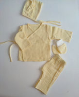 Set din muslin Pampy cu camasa (0-3 luni) galben