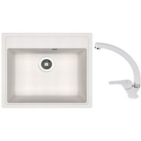 Мойка кухонная со смесителем Dr.Gans Nika 570 + SanDonna F 1069 alb