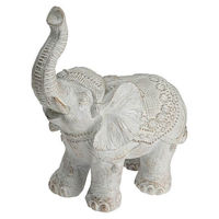 Декор Promstore 16918 Statueta Elefant 36x17x39cm, ceramica, alba