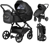 Детская коляска Tutis 2in1 UNO5+ Leather 2/1 Jet Black (1402699)
