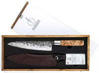 Нож Forged VG10 Chef's Knife cu husa din piele