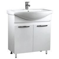 Шкаф под умывальник Mashtab 11333 Agat cu 2 usi 75cm Alb