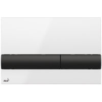 Кнопка смыва Alcaplast M1710-8 механическое пластик черный/белый