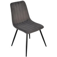 Стул Evelin di Costacurta XR-154 B, Черный Металл/Ткань, Dark grey 57 (velur)
